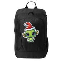 Cute Alien Santa Claus City Backpack