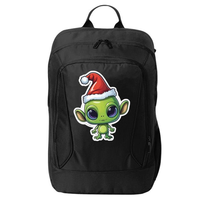 Cute Alien Santa Claus City Backpack