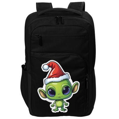 Cute Alien Santa Claus Impact Tech Backpack