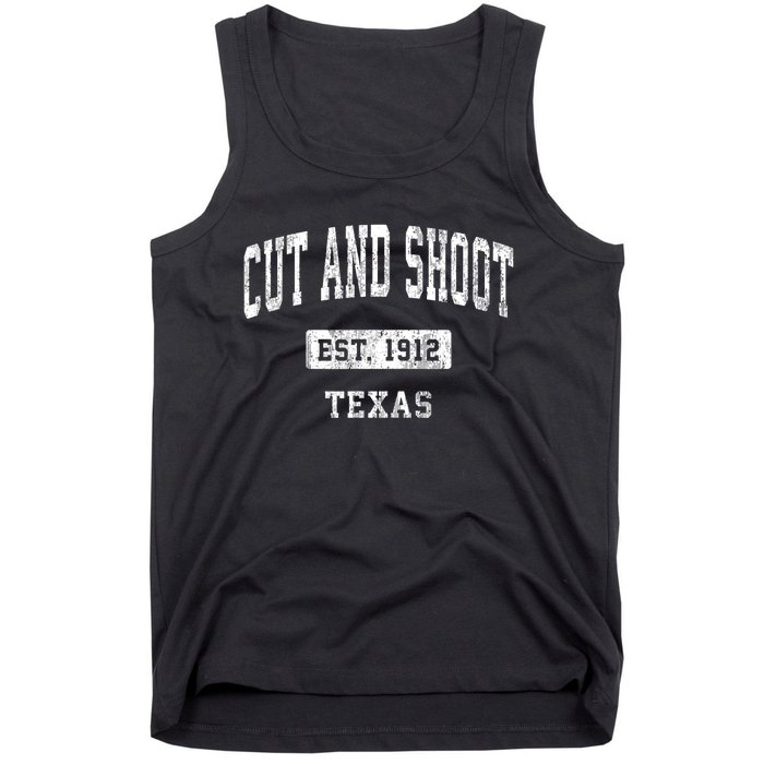 Cut And Shoot Texas Tx Vintage Sports Established Tank Top