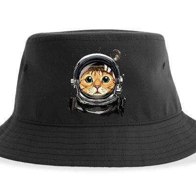 Cat Astronaut Space Exploration Astronomy Lover Sustainable Bucket Hat