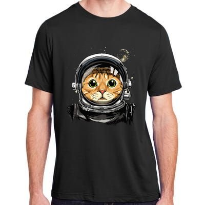 Cat Astronaut Space Exploration Astronomy Lover Adult ChromaSoft Performance T-Shirt