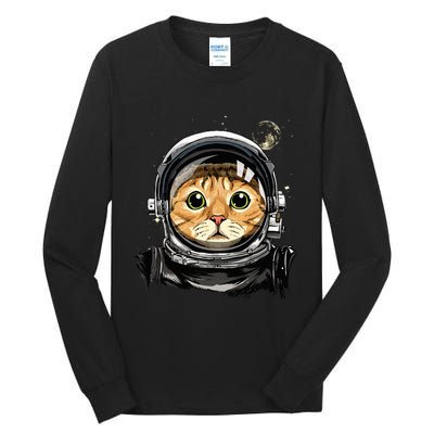 Cat Astronaut Space Exploration Astronomy Lover Tall Long Sleeve T-Shirt