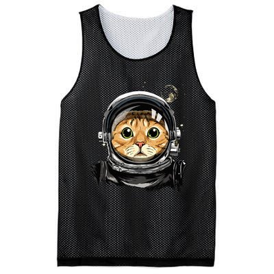 Cat Astronaut Space Exploration Astronomy Lover Mesh Reversible Basketball Jersey Tank