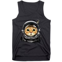 Cat Astronaut Space Exploration Astronomy Lover Tank Top