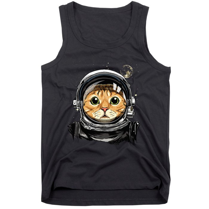 Cat Astronaut Space Exploration Astronomy Lover Tank Top