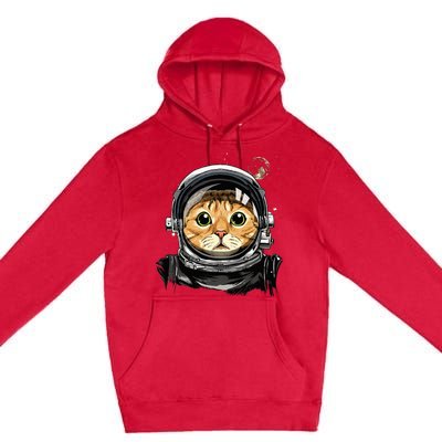 Cat Astronaut Space Exploration Astronomy Lover Premium Pullover Hoodie