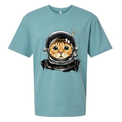 Cat Astronaut Space Exploration Astronomy Lover Sueded Cloud Jersey T-Shirt