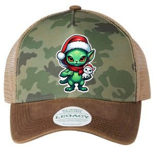 Cute Alien Santa Claus Cat Legacy Tie Dye Trucker Hat