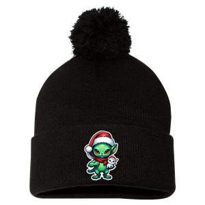 Cute Alien Santa Claus Cat Pom Pom 12in Knit Beanie