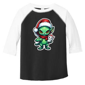 Cute Alien Santa Claus Cat Toddler Fine Jersey T-Shirt