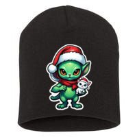 Cute Alien Santa Claus Cat Short Acrylic Beanie