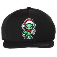 Cute Alien Santa Claus Cat Wool Snapback Cap