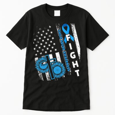 Child Abuse Survivor Child Abuse Prevention Month Rainbow Tall T-Shirt
