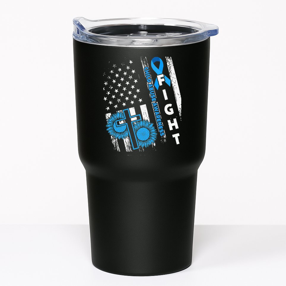 Child Abuse Survivor Child Abuse Prevention Month Rainbow Tumbler