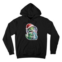 Cute Alien Santa Claus Cat Hoodie