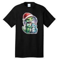 Cute Alien Santa Claus Cat Tall T-Shirt