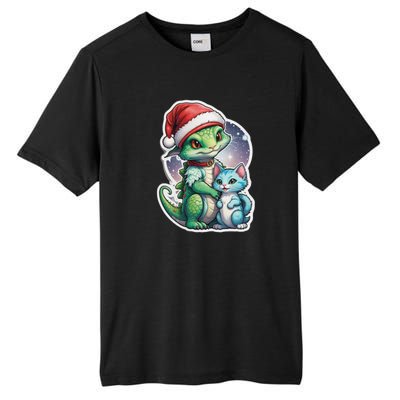 Cute Alien Santa Claus Cat Tall Fusion ChromaSoft Performance T-Shirt