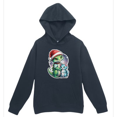 Cute Alien Santa Claus Cat Urban Pullover Hoodie