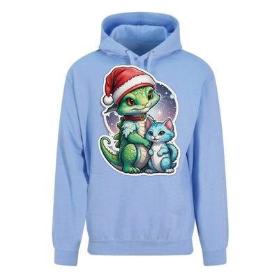 Cute Alien Santa Claus Cat Unisex Surf Hoodie