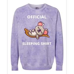 Cute Animal Sleeping Shirt Koala Bear Colorblast Crewneck Sweatshirt