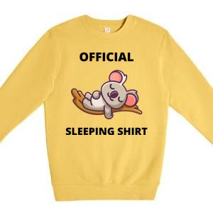 Cute Animal Sleeping Shirt Koala Bear Premium Crewneck Sweatshirt