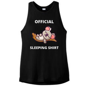 Cute Animal Sleeping Shirt Koala Bear Ladies PosiCharge Tri-Blend Wicking Tank