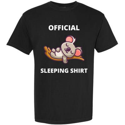Cute Animal Sleeping Shirt Koala Bear Garment-Dyed Heavyweight T-Shirt