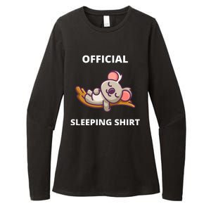 Cute Animal Sleeping Shirt Koala Bear Womens CVC Long Sleeve Shirt