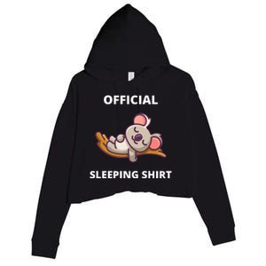 Cute Animal Sleeping Shirt Koala Bear Crop Fleece Hoodie