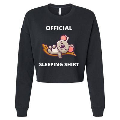 Cute Animal Sleeping Shirt Koala Bear Cropped Pullover Crew