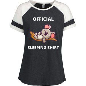 Cute Animal Sleeping Shirt Koala Bear Enza Ladies Jersey Colorblock Tee