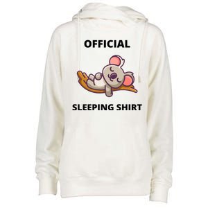 Cute Animal Sleeping Shirt Koala Bear Womens Funnel Neck Pullover Hood