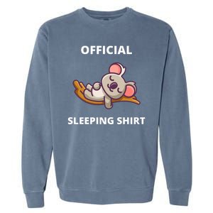 Cute Animal Sleeping Shirt Koala Bear Garment-Dyed Sweatshirt