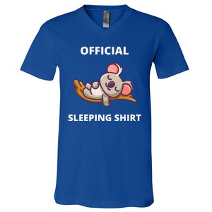 Cute Animal Sleeping Shirt Koala Bear V-Neck T-Shirt