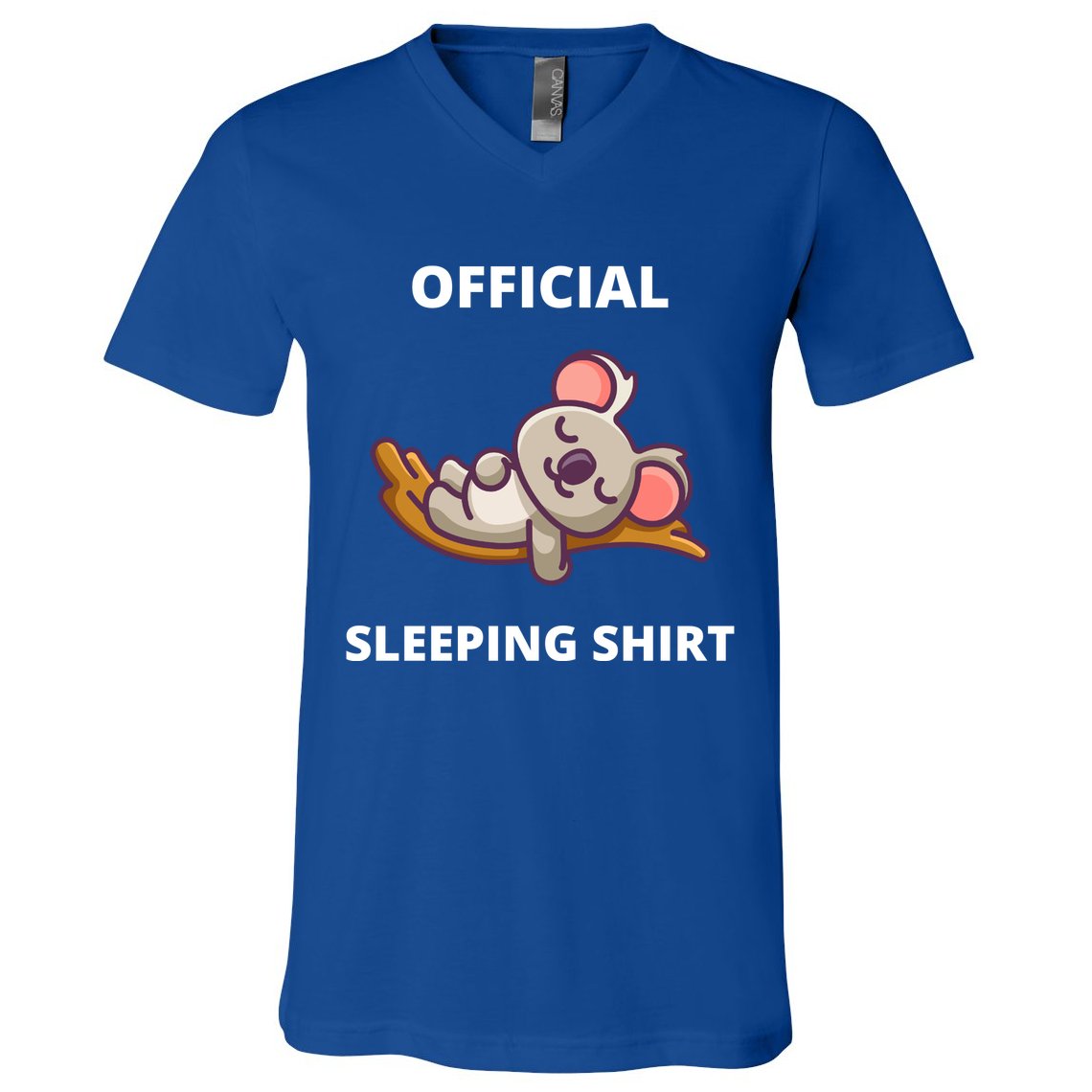 Cute Animal Sleeping Shirt Koala Bear V-Neck T-Shirt