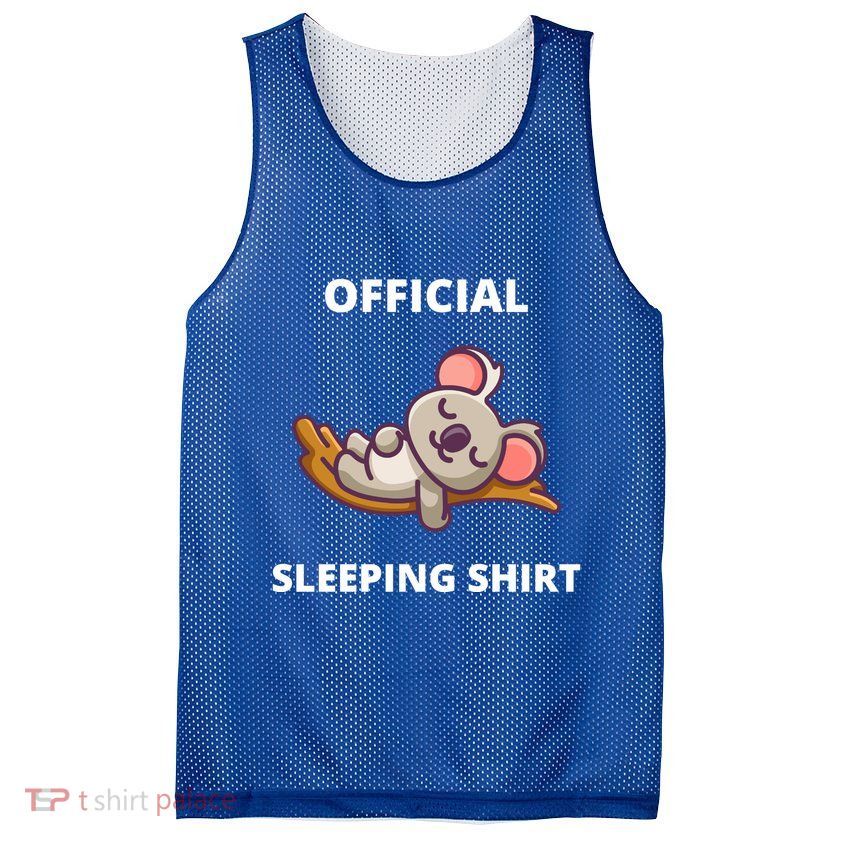 Cute Animal Sleeping Shirt Koala Bear Mesh Reversible Basketball Jersey Tank