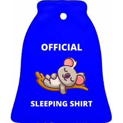 Cute Animal Sleeping Shirt Koala Bear Ceramic Bell Ornament