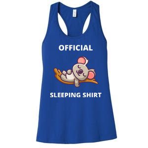 Cute Animal Sleeping Shirt Koala Bear Women's Racerback Tank