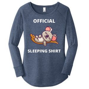 Cute Animal Sleeping Shirt Koala Bear Women's Perfect Tri Tunic Long Sleeve Shirt