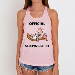 Cute Animal Sleeping Shirt Koala Bear Women's Knotted Racerback Tank