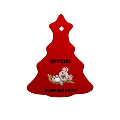 Cute Animal Sleeping Shirt Koala Bear Ceramic Tree Ornament