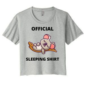 Cute Animal Sleeping Shirt Koala Bear Women's Crop Top Tee