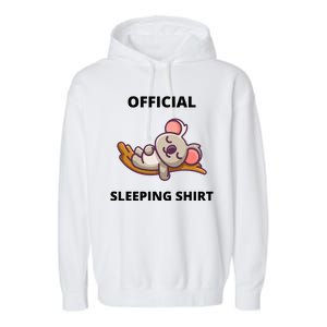 Cute Animal Sleeping Shirt Koala Bear Garment-Dyed Fleece Hoodie