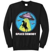 Cowboy Alien Spaceship Abduction Vintage Distressed Western Sweatshirt