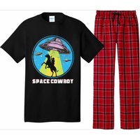 Cowboy Alien Spaceship Abduction Vintage Distressed Western Pajama Set