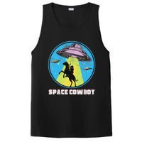 Cowboy Alien Spaceship Abduction Vintage Distressed Western PosiCharge Competitor Tank