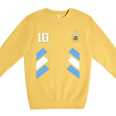 Cool Argentina Soccer Jersey 10 Premium Crewneck Sweatshirt