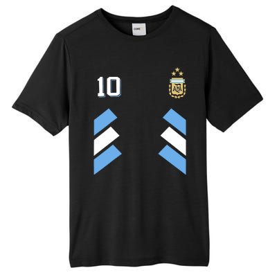 Cool Argentina Soccer Jersey 10 Tall Fusion ChromaSoft Performance T-Shirt