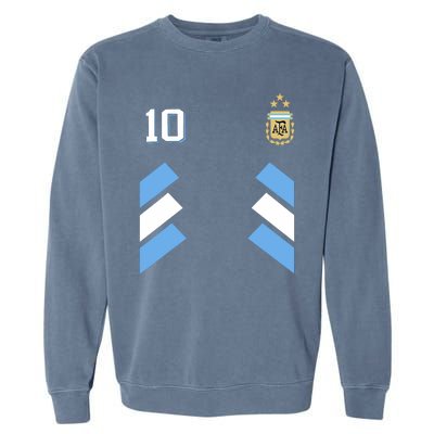 Cool Argentina Soccer Jersey 10 Garment-Dyed Sweatshirt